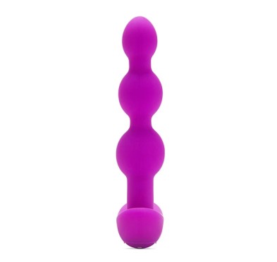 Koraliki analne wibrujące - B-Vibe Triplet Fuchsia